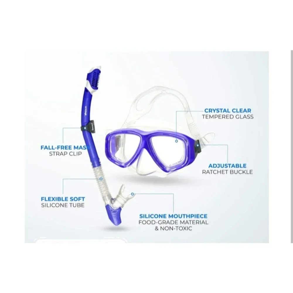 PRODIVE DRY TOP SNORKEL MASK SET WITH TEMPERED GLASS